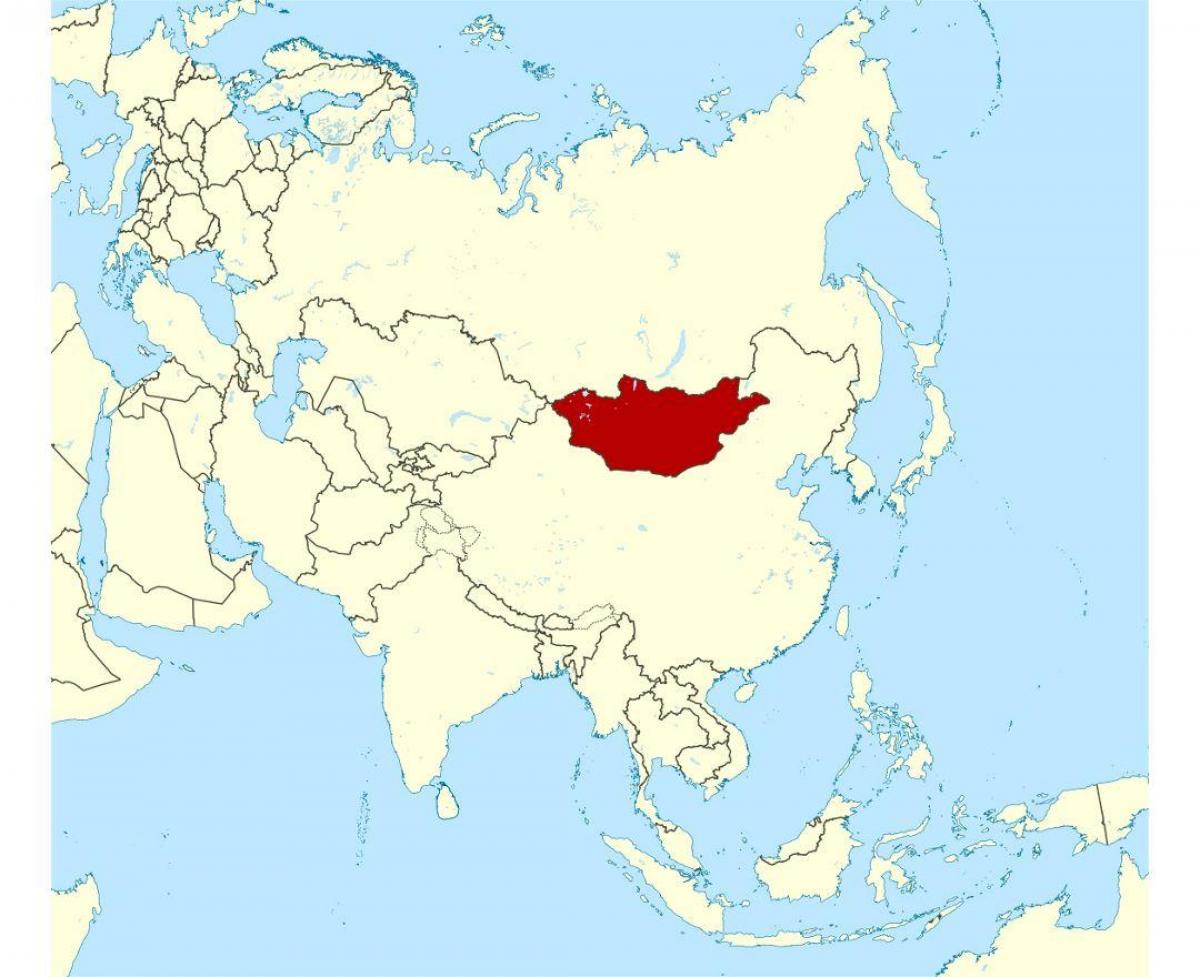lokasyon ng Mongolia sa mapa ng mundo
