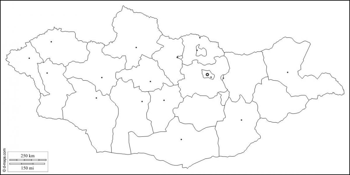 blangkong mapa ng Mongolia