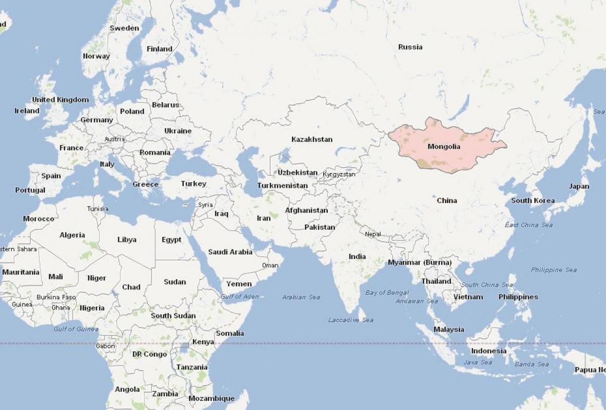 mapa ng Mongolia mapa ng asya