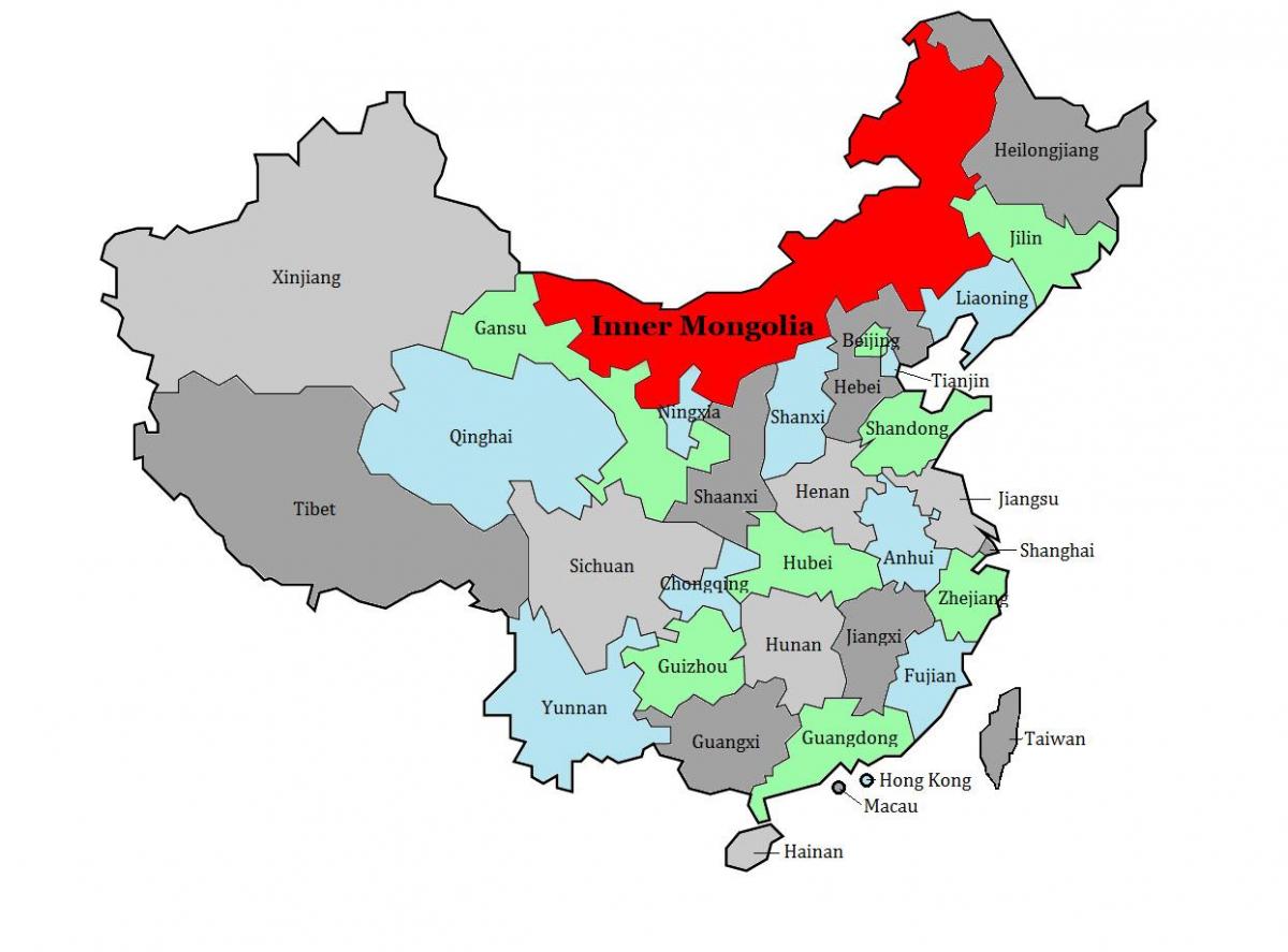 mapa ng Mongolia rehiyon