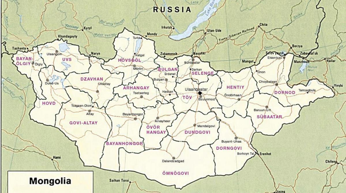 mapa ng Mongolian kapatagan