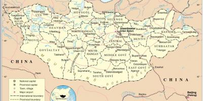 Mongolia mapa ng bansa
