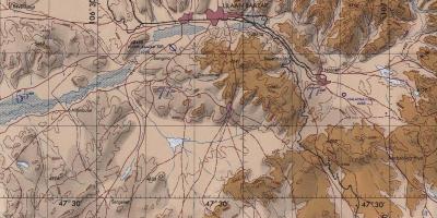Mapa ng Mongolia topographic