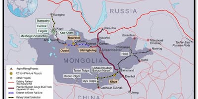 Mongolian tren mapa